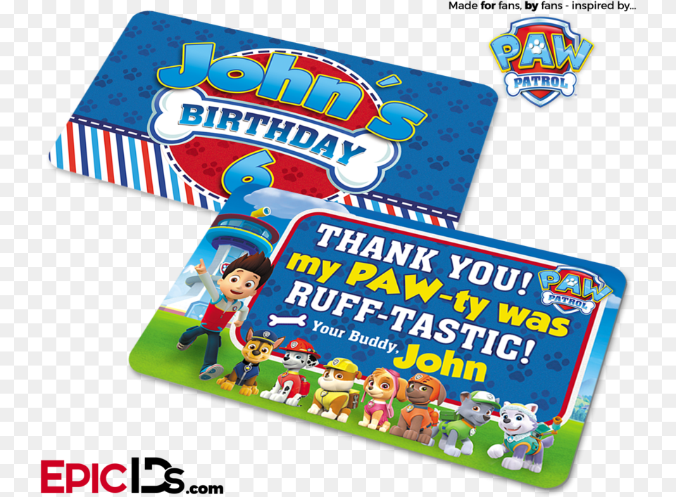 Paw Patrol Inspired Birthday Party Party Favor Paw Patrol Birthday Souvenirs, Baby, Person, Toy, Face Free Png Download