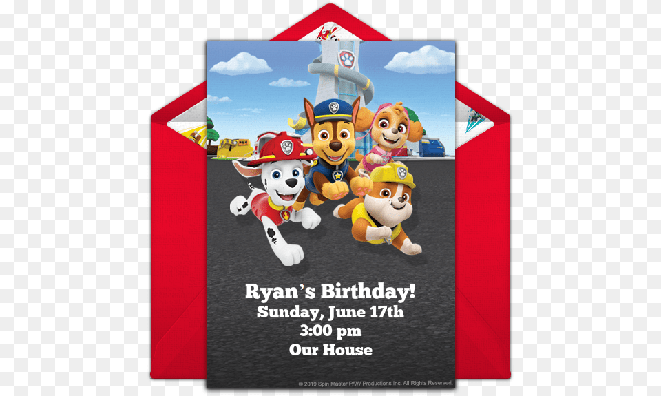 Paw Patrol Invitation Ai, Advertisement, Poster, Toy, Baby Free Transparent Png