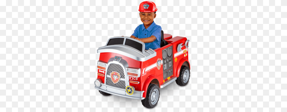 Paw Patrol Marshall Fire Truck Ride On Cars For Kids Kid Walmart Paw Patrol Toys, Clothing, Hardhat, Helmet, Boy Free Transparent Png
