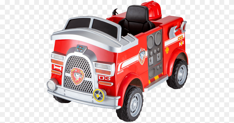 Paw Patrol Marshall Ride Paw Patrol Marshall Fire Truck, Transportation, Vehicle, Fire Truck, Car Free Png