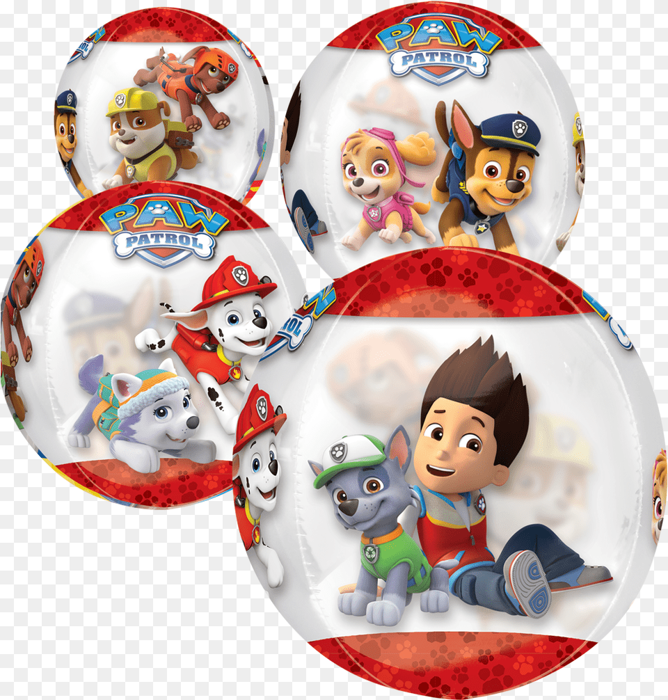 Paw Patrol Orbz Balloons Bouquet, Toy, Baby, Person, Face Free Png Download