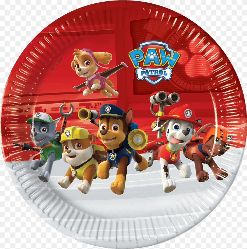 Paw Patrol Paper Plates Procos Paw Patrol Paper Plates, Toy, Baby, Food, Meal Png