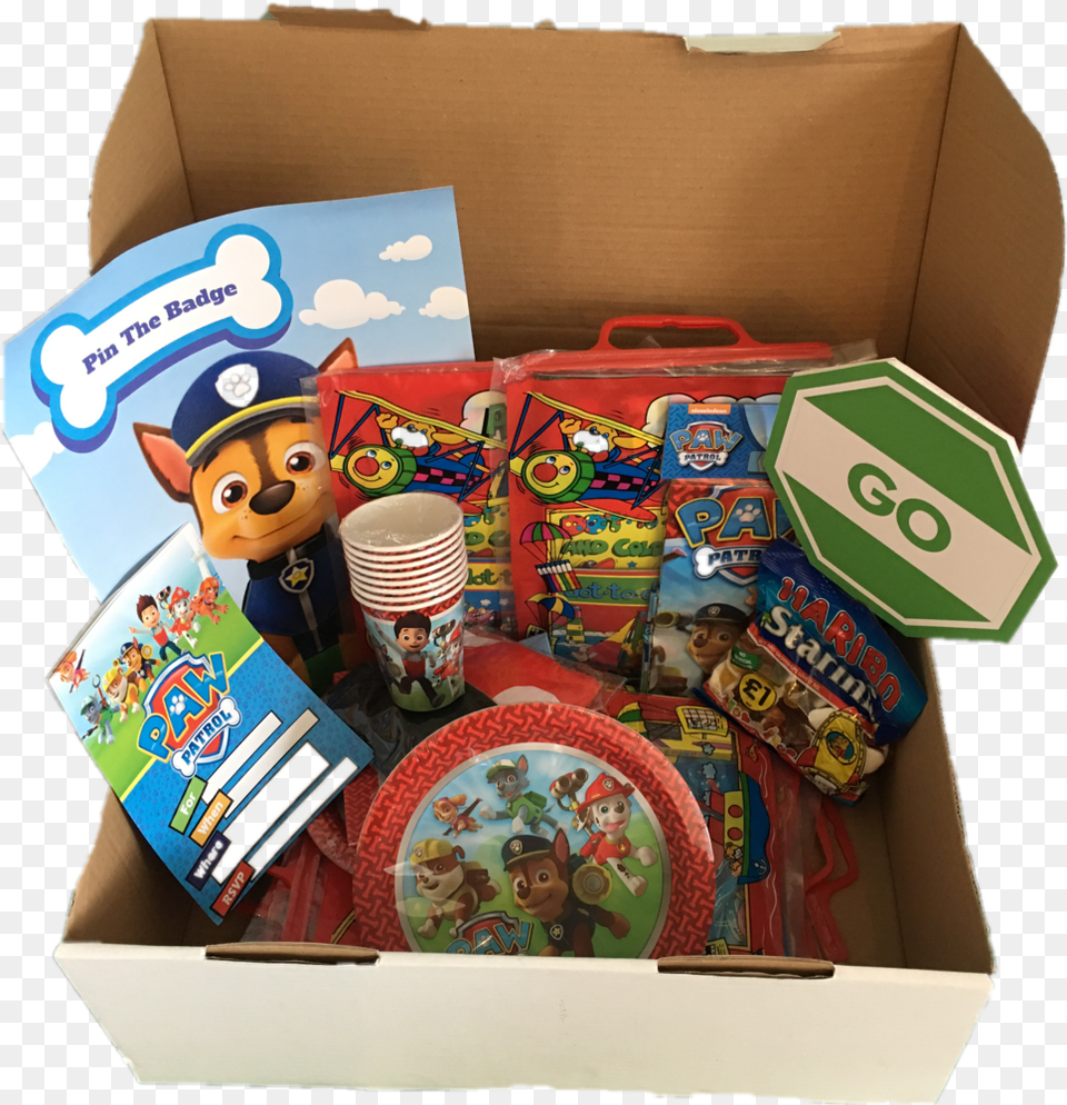 Paw Patrol Party Box Small Or Regular U2014 Wonder Kids Toy, Food, Sweets, Cardboard, Carton Free Transparent Png
