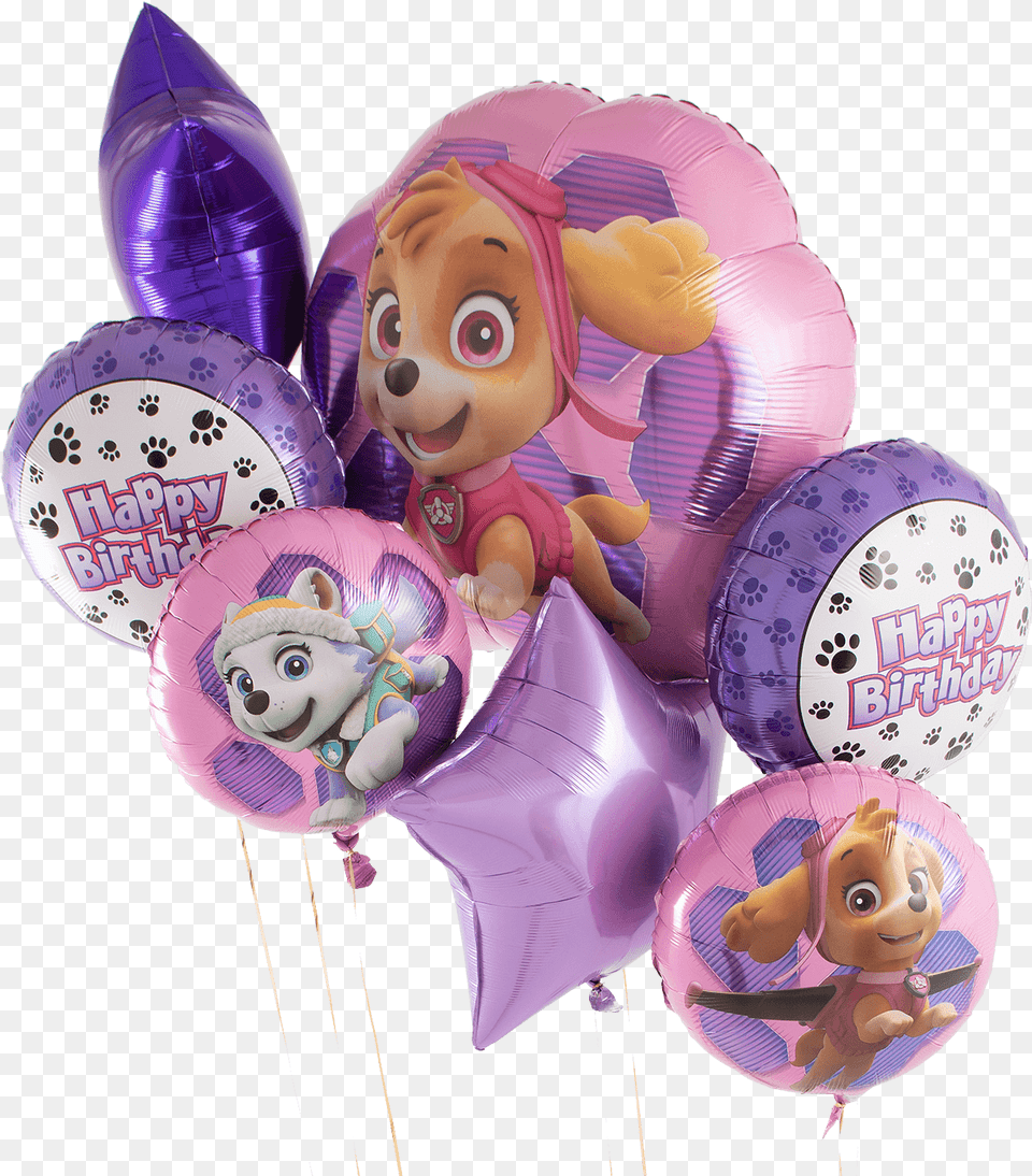 Paw Patrol Pink D Birthday Bunch Pink Paw Patrol Balloons, Balloon, People, Person, Face Free Transparent Png