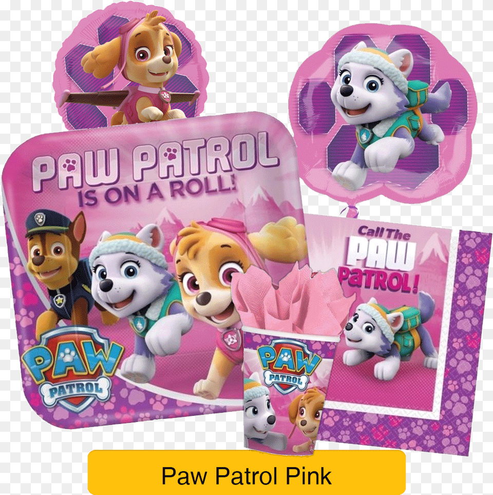 Paw Patrol Pink Skye Paw Patrol Party Supplies, Toy, Face, Head, Person Png Image