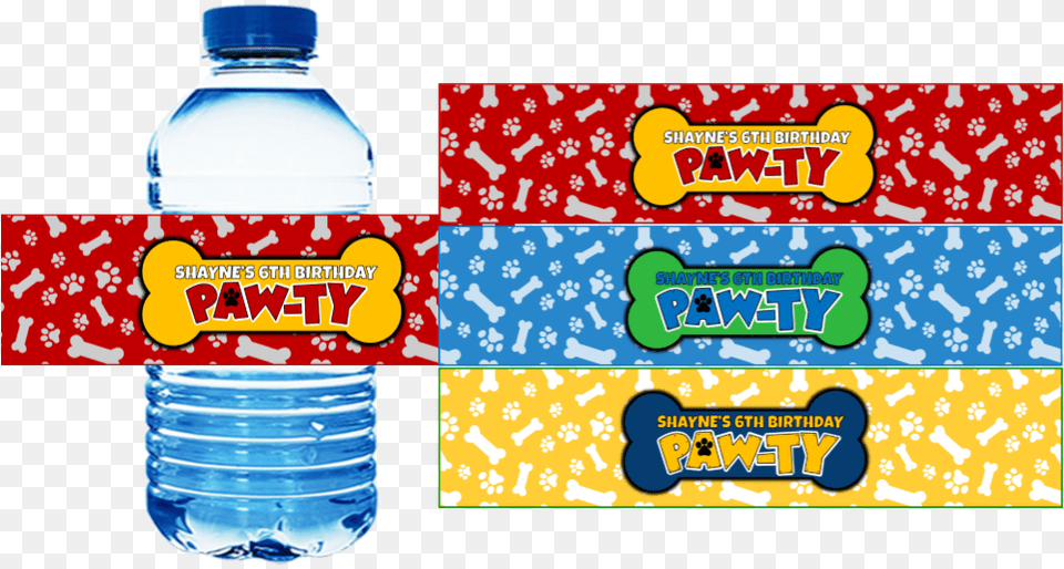 Paw Patrol Printable Water Bottle Labels, Water Bottle, Beverage, Mineral Water Free Png
