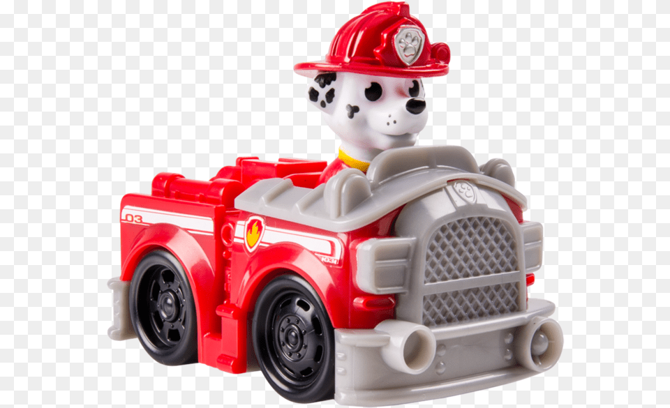 Paw Patrol Rescue Racers Marshall, Wheel, Toy, Machine, Hardhat Png Image