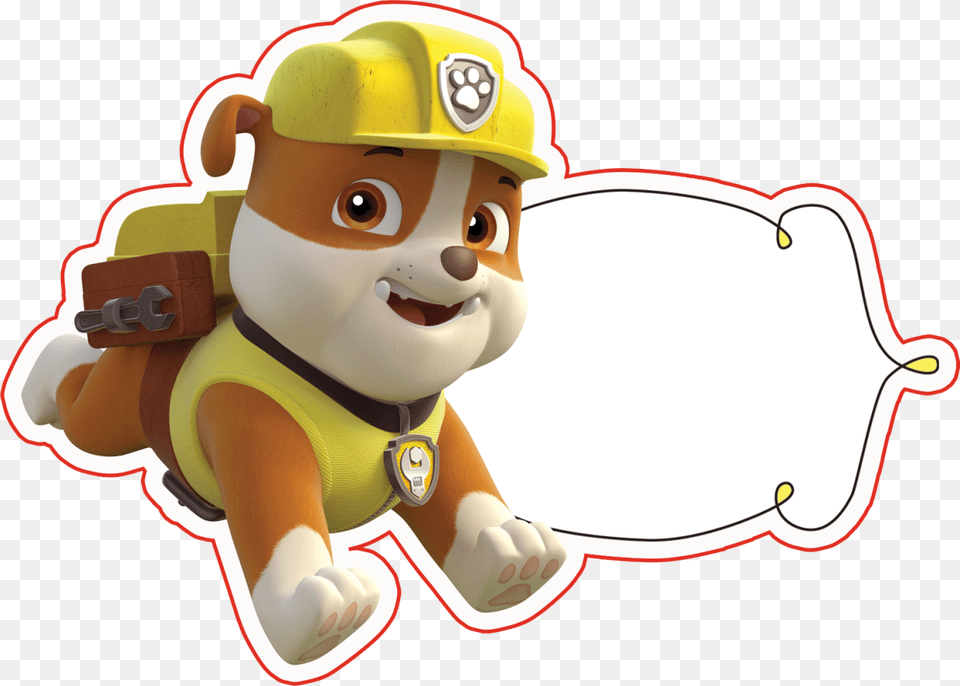 Paw Patrol Rubble, Toy, Face, Head, Person Free Png Download