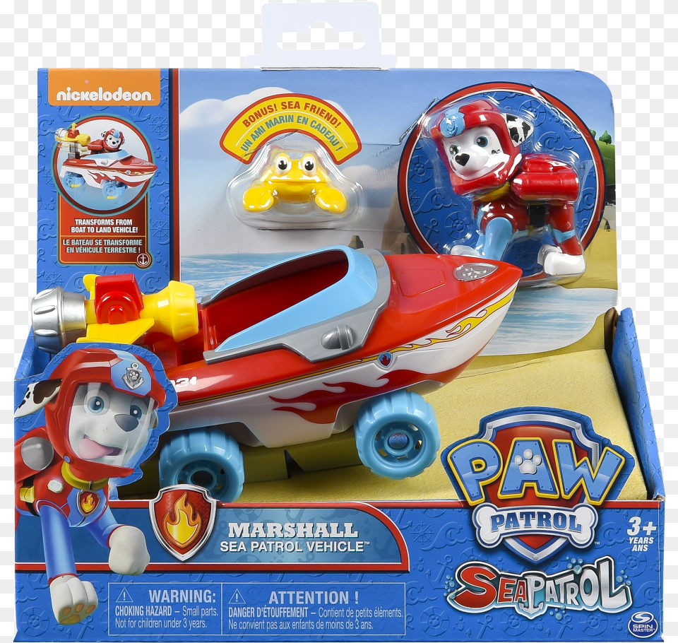 Paw Patrol Ryder Marshall Sea Patrol Vehicle, Machine, Wheel, Toy, Face Free Png Download