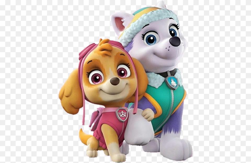 Paw Patrol Skye And Everest, Toy, Doll Png