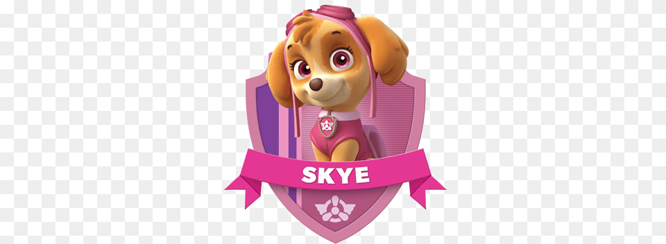 Paw Patrol Skye Clipart Badge Skye Paw Patrol Characters, Baby, Birthday Cake, Cake, Cream Png