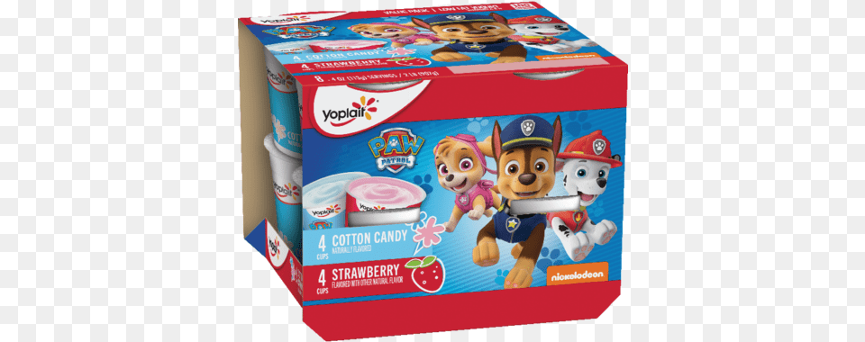 Paw Patrol Strawberry Amp Cotton Candy Yoplait Paw Patrol Yogurt, Box, Baby, Person, Cardboard Free Transparent Png