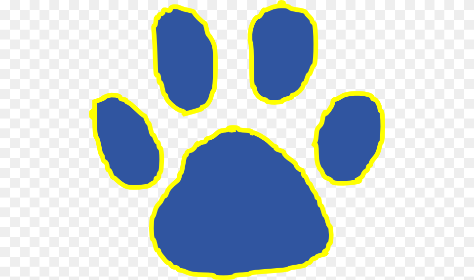 Paw Print Blue And Gold Download Blue Tiger Paw Print, Footprint Free Transparent Png