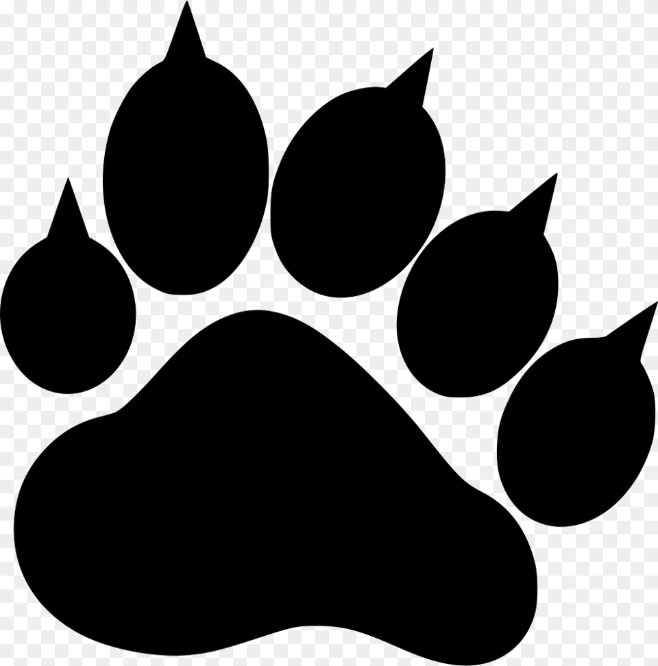 Paw Print Claw Mascot, Stencil, Electronics, Hardware, Silhouette Free Png Download