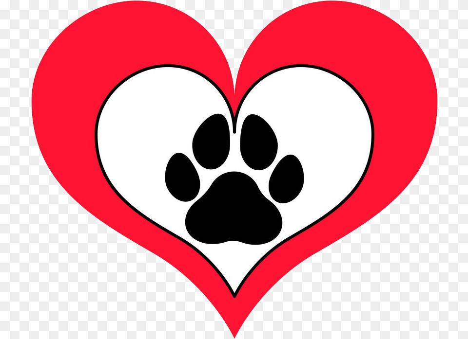 Paw Print Clipart Paw Heart Clipart Free Png