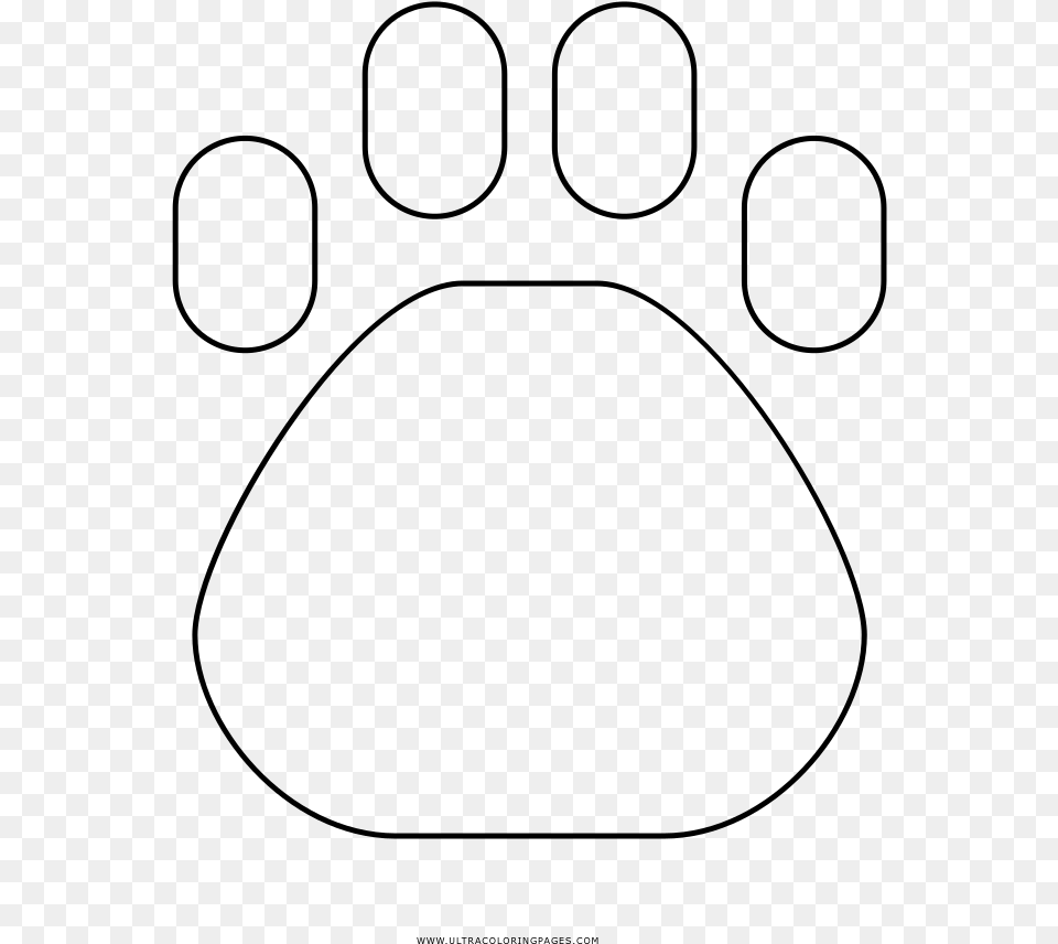 Paw Print Coloring, Gray Png Image