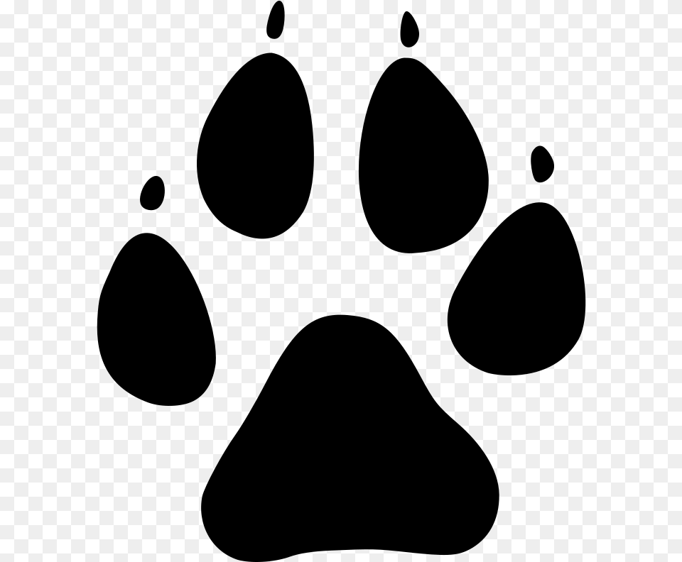 Paw Print Dog Foot Print Vector, Gray Free Png