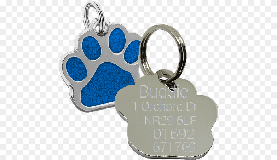 Paw Print Dog Tag Red Paw Tag Dog, Accessories, Jewelry, Silver, Earring Free Transparent Png