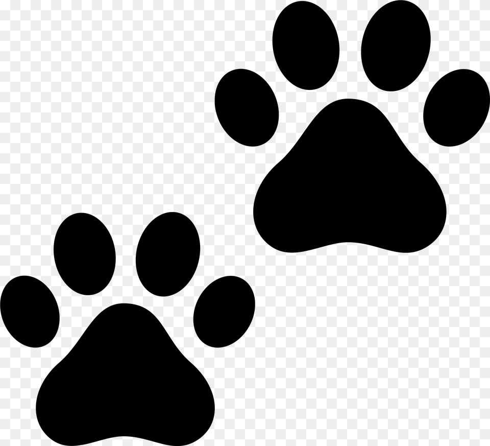 Paw Print Frame Clipart Paw Print Cat, Gray Png Image