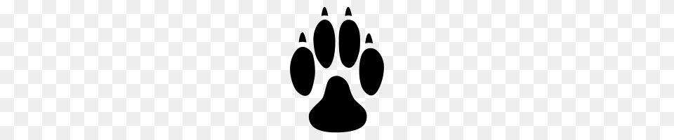 Paw Print Icons Noun Project, Gray Free Png Download