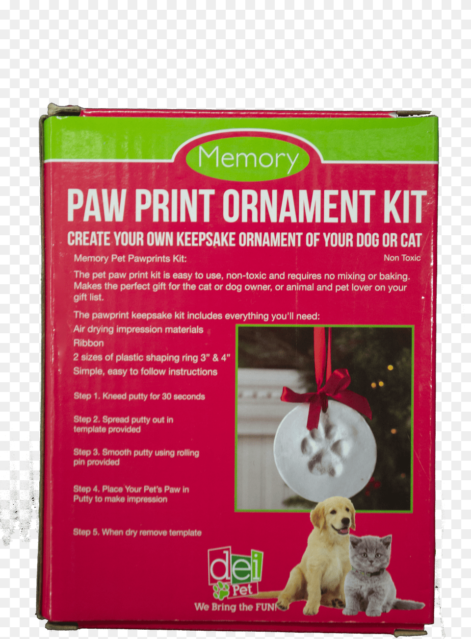 Paw Print Ornament Kit Photo Rear Png Image