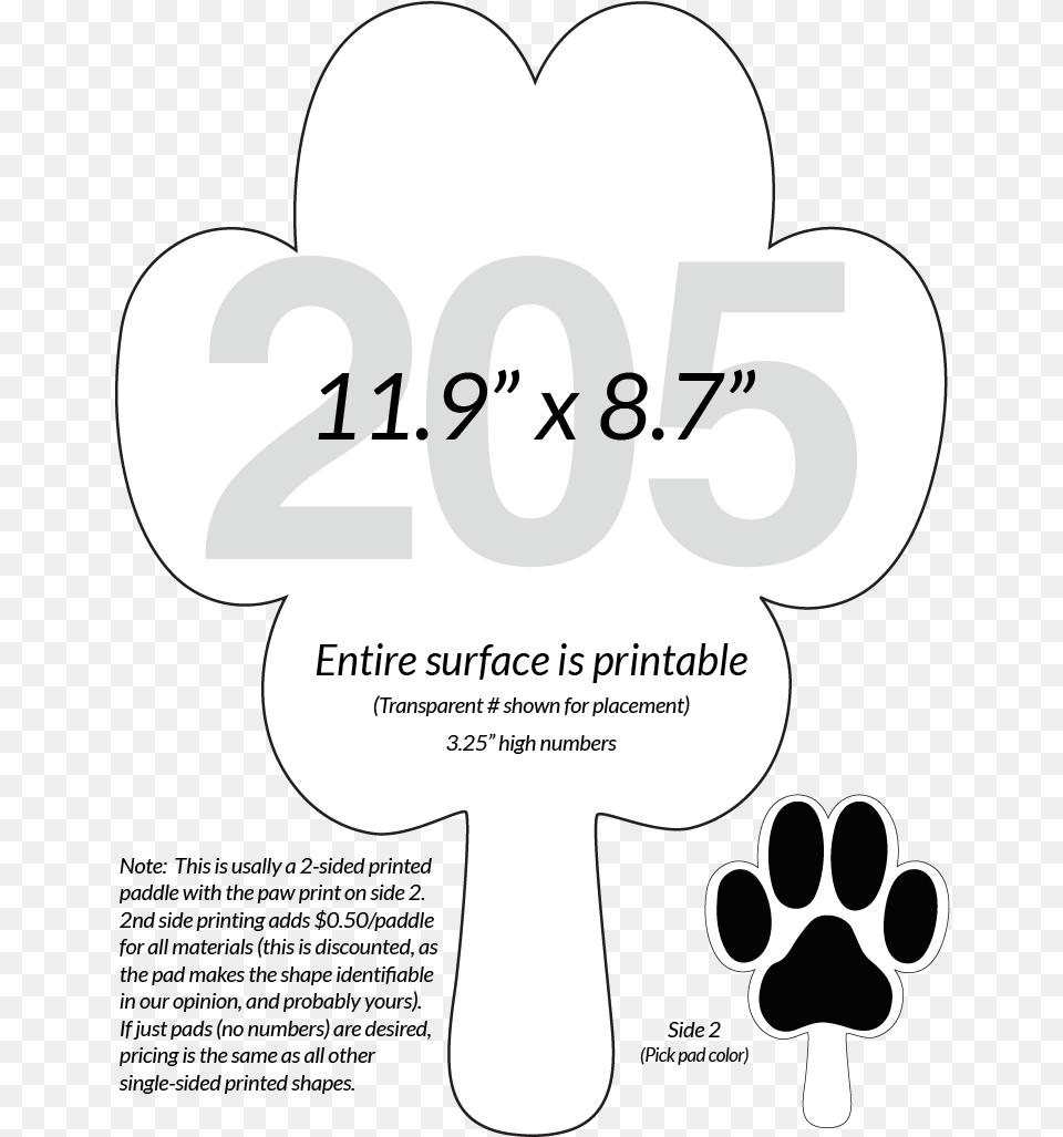 Paw Print Paw Pad Shaped Numbered Paddles Hand Hmmm Ok, Advertisement, Body Part, Person, Poster Free Transparent Png