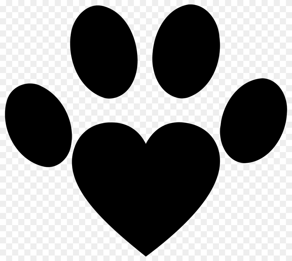 Paw Print Silhouette Free Png Download