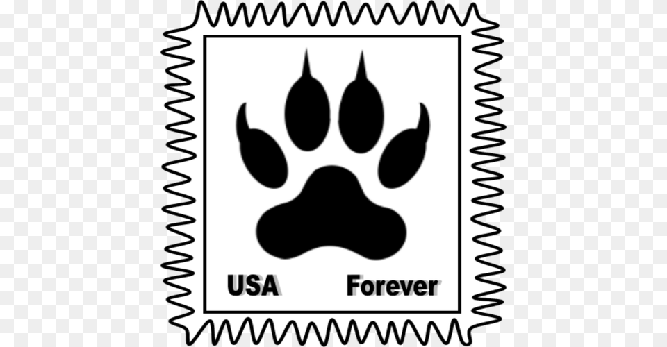 Paw Print Stamp Vector Clip Art, Stencil, Electronics, Hardware, Postage Stamp Free Png Download