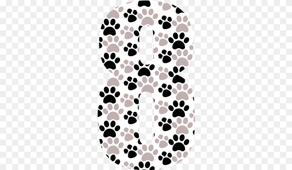 Paw Print Wheelie Bin Number 8 Moderna Museet Malm, Symbol, Text, Animal, Bear Png Image