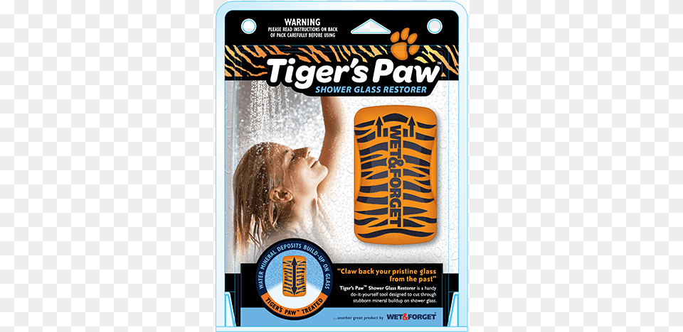 Paw Shower Glass Restorer Wet And Forget Tigers Paw, Advertisement, Poster, Bottle Free Png