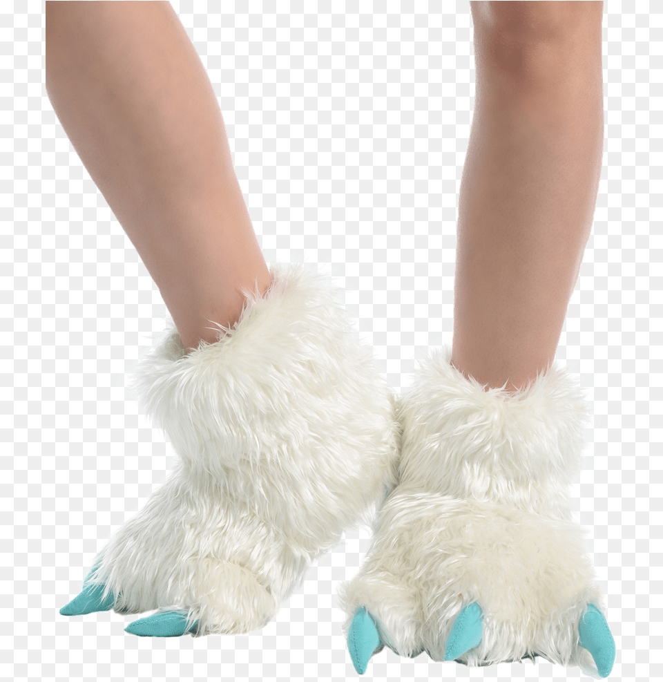 Paw Slipper Yeti Feet Shoes, Clothing, Footwear, Shoe, Baby Png Image