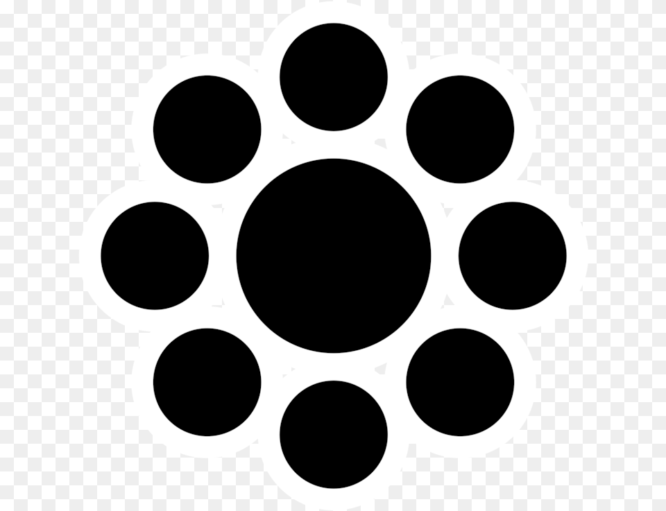 Pawblackandwhitepolka Dot Gestalt Principles Of Contrast, Animal, Bear, Mammal, Wildlife Free Png Download