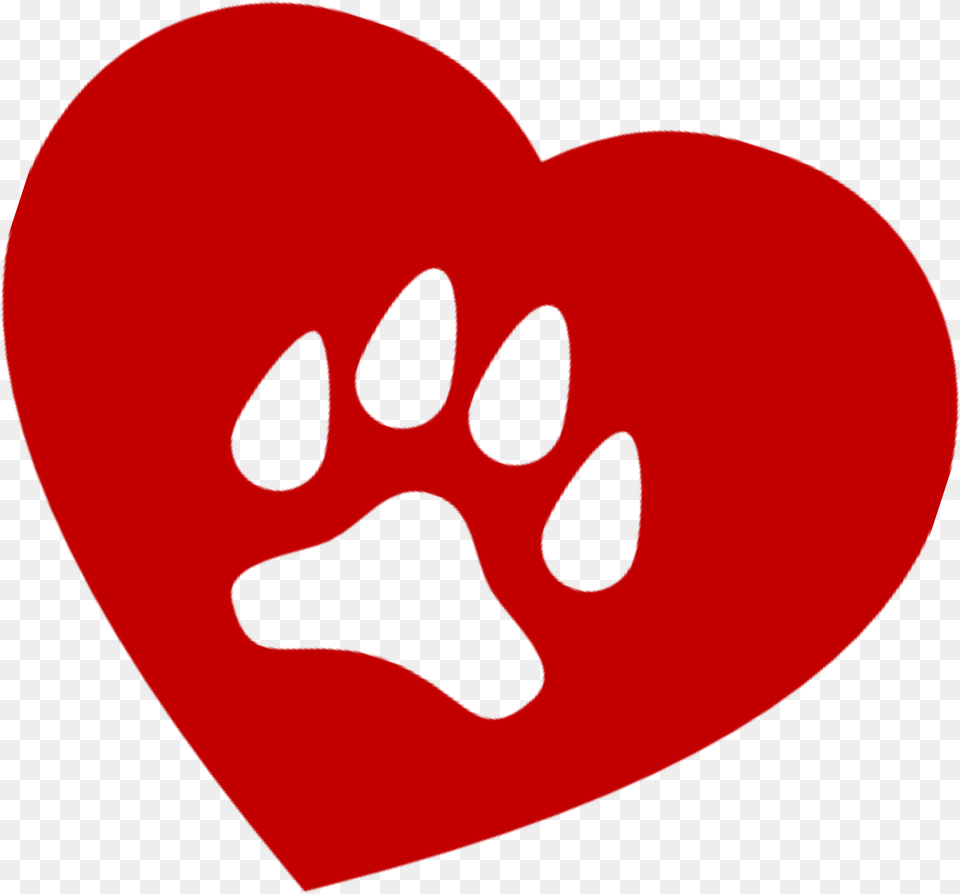 Pawprint Clipart Heart Transparent Heart With Paw Print Free Png Download