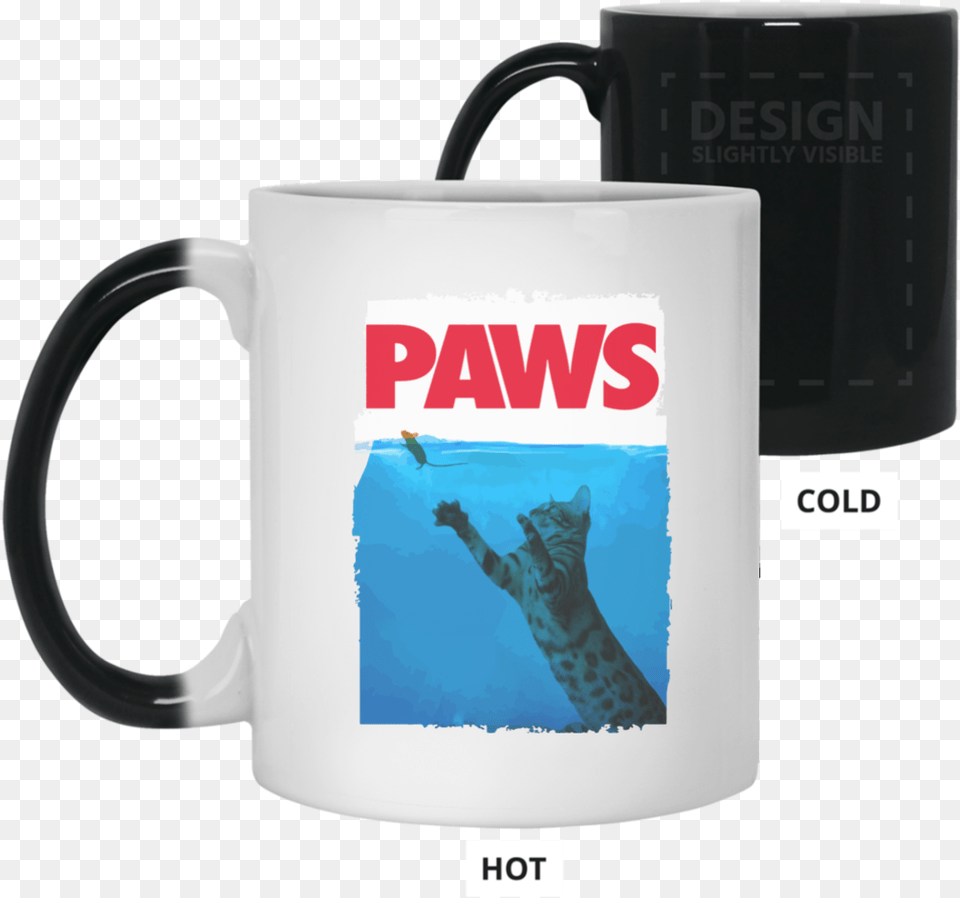 Paws Cat And Mouse Cute Funny Cat Lover Color Changing Anime Cups, Cup, Beverage, Coffee, Coffee Cup Free Png