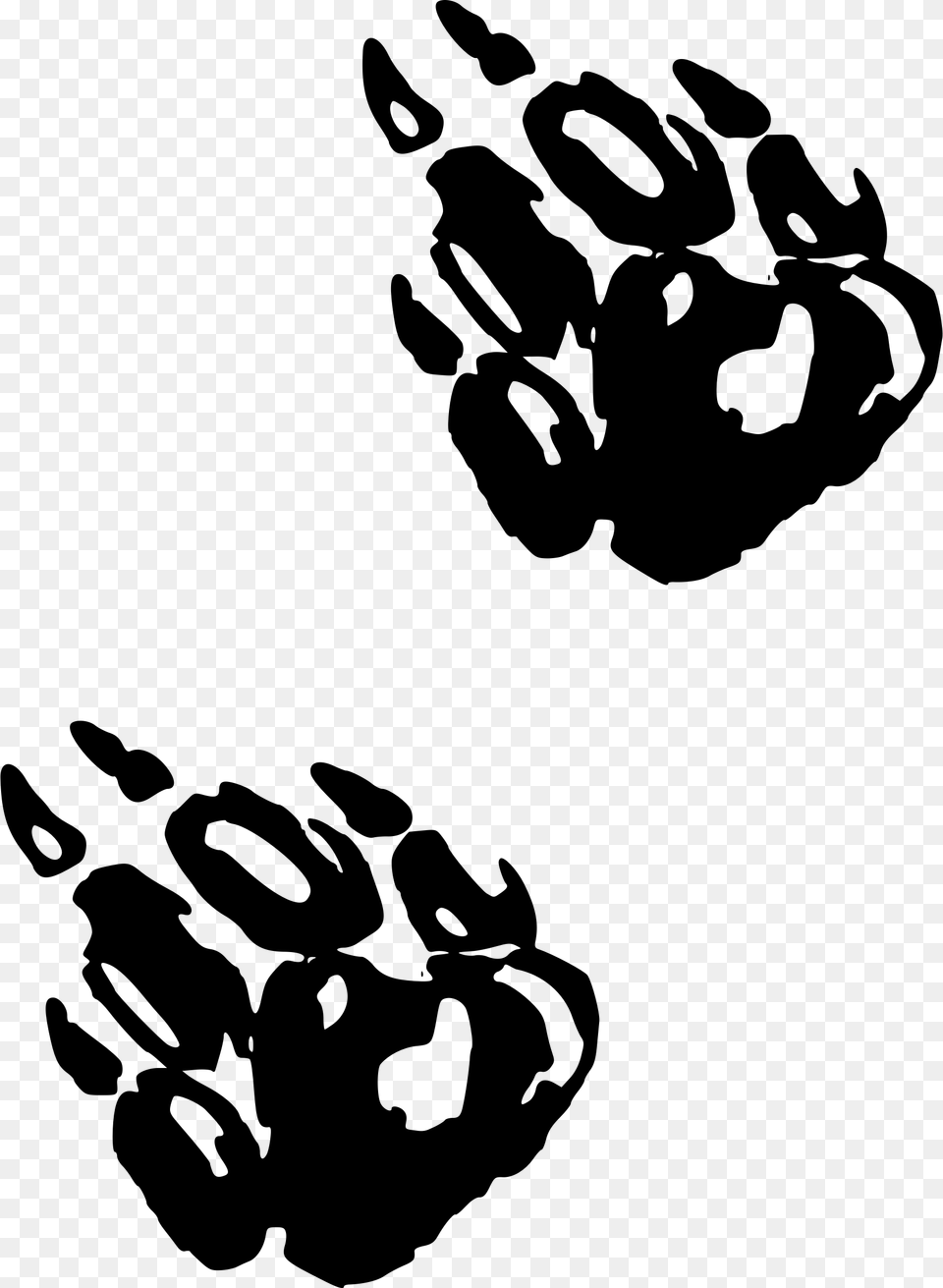 Paws Icons, Gray Png