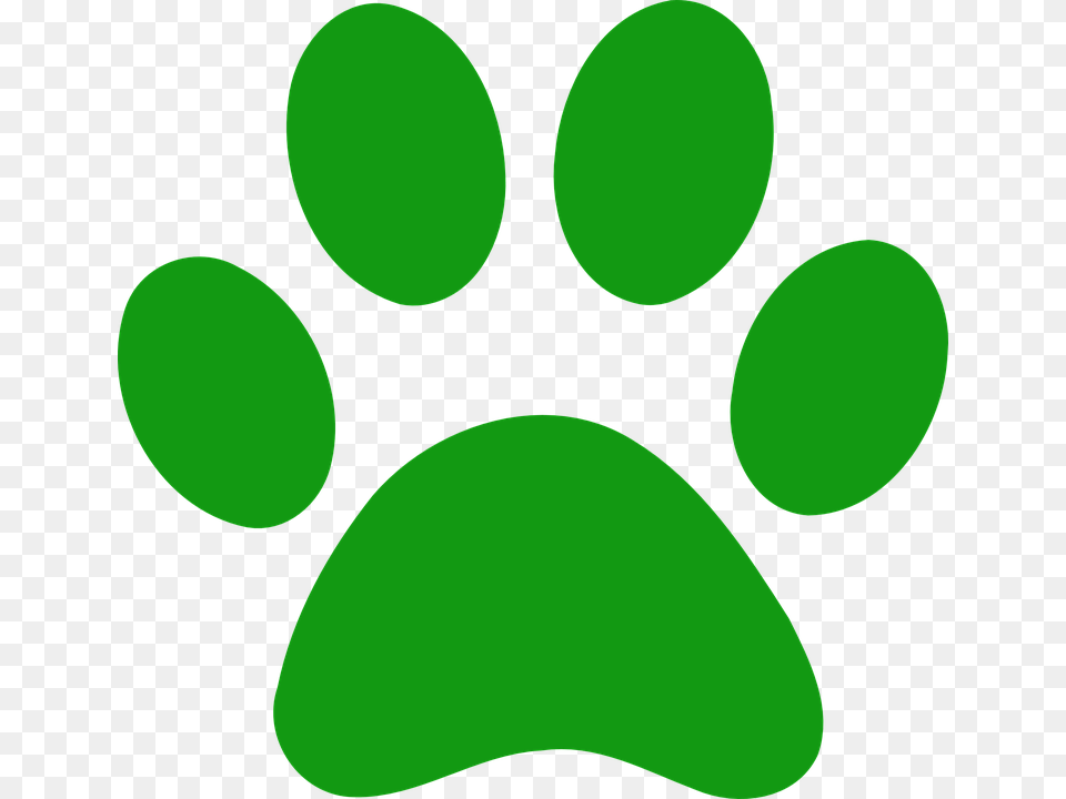 Paws Print Dog Green Green Paw Print Clip Art, Footprint Free Png Download