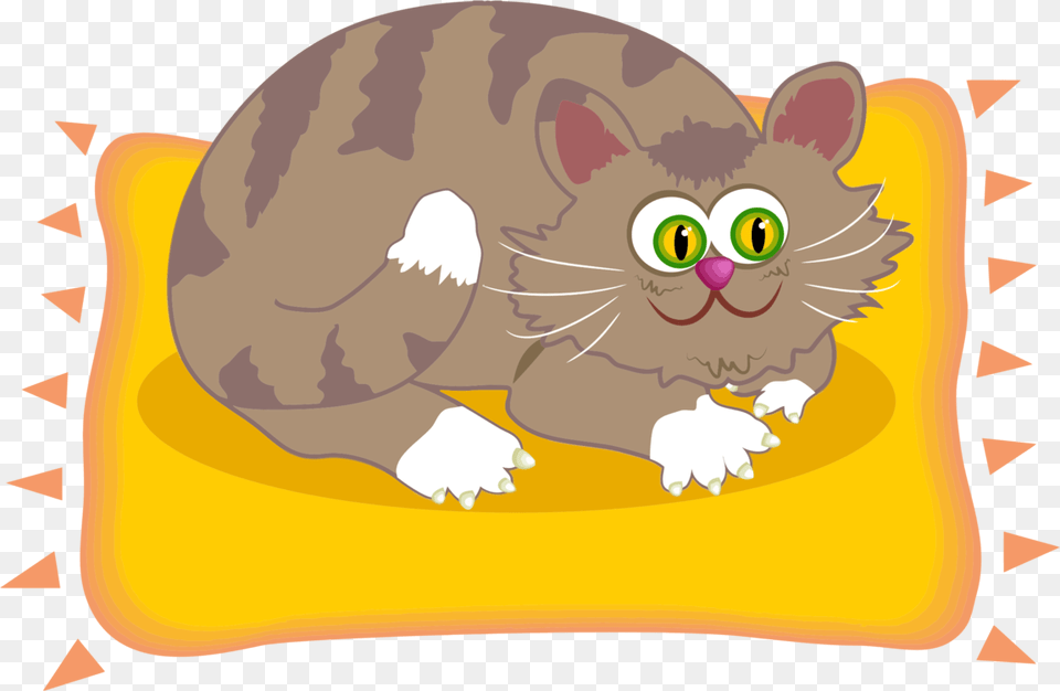 Pawsmall To Medium Sized Catskitten Cat On A Mat Clipart, Animal, Mammal, Baby, Person Png