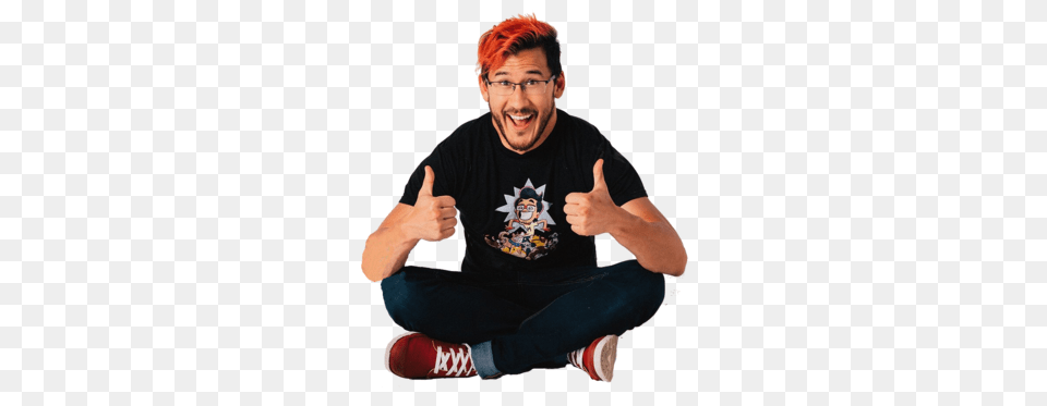 Pax Prime Markiplier Sitting Down, Adult, Person, Man, Male Free Png Download