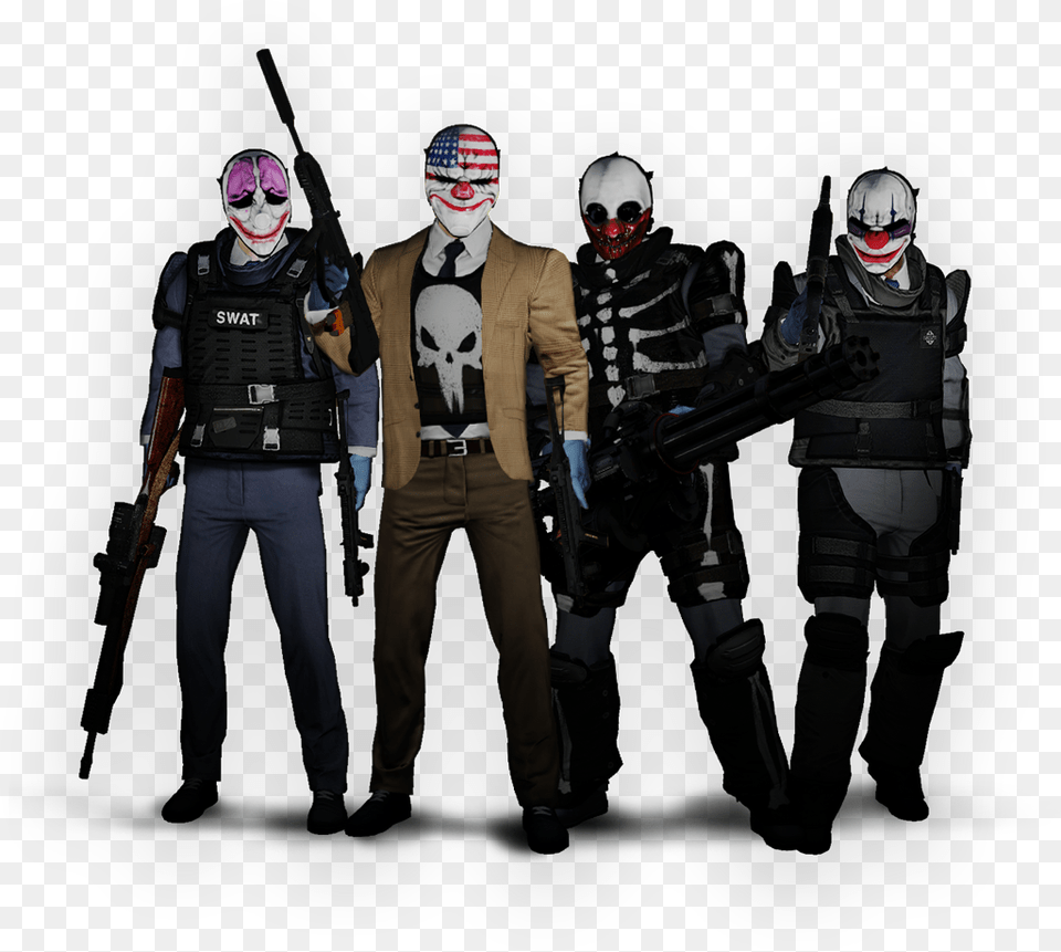 Pay Day 2 Skins, Helmet, Adult, Person, People Free Png