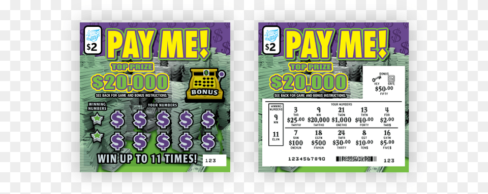 Pay Me Illinois Lottery, Paper, Text Png Image