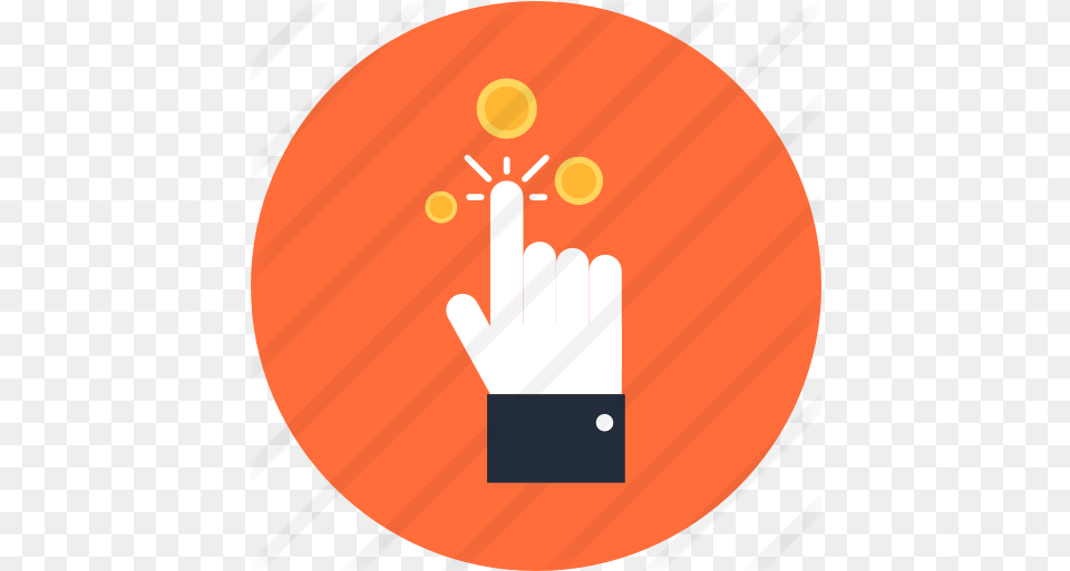 Pay Per Click Business Icons Pay Per Click Icon Circle, Light, Disk, Body Part, Hand Free Transparent Png