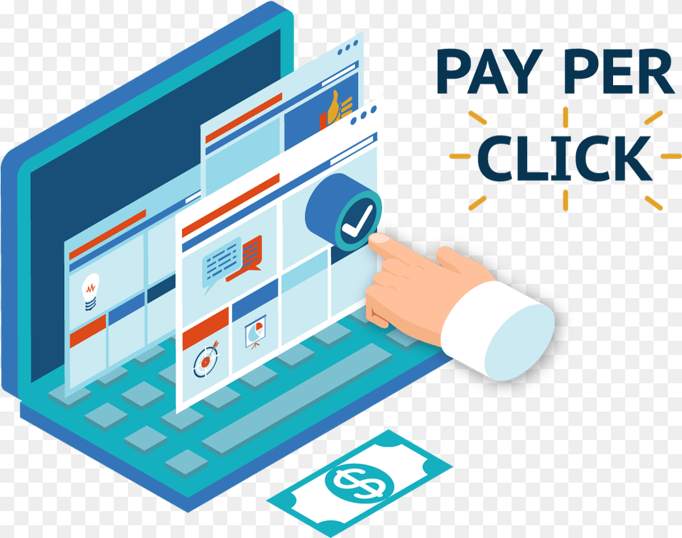 Pay Per Click Marketing, Clothing, Glove, Tape, Computer Free Png Download