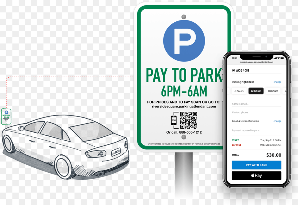 Pay To Park Header Iphone, Advertisement, Qr Code, Phone, Electronics Free Transparent Png