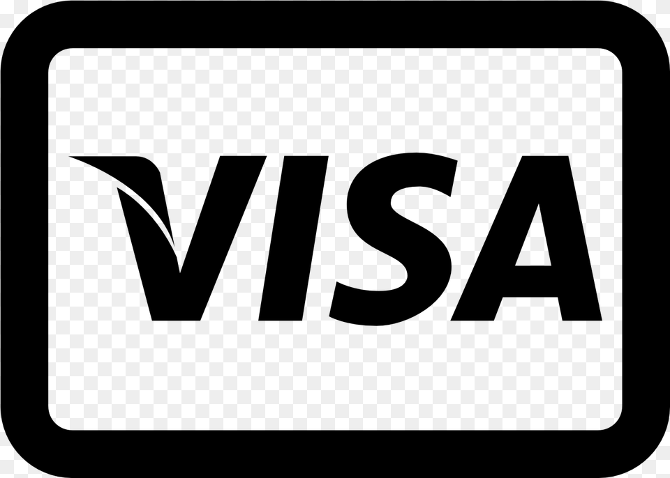 Pay Using Visa Icon, Gray Free Png Download