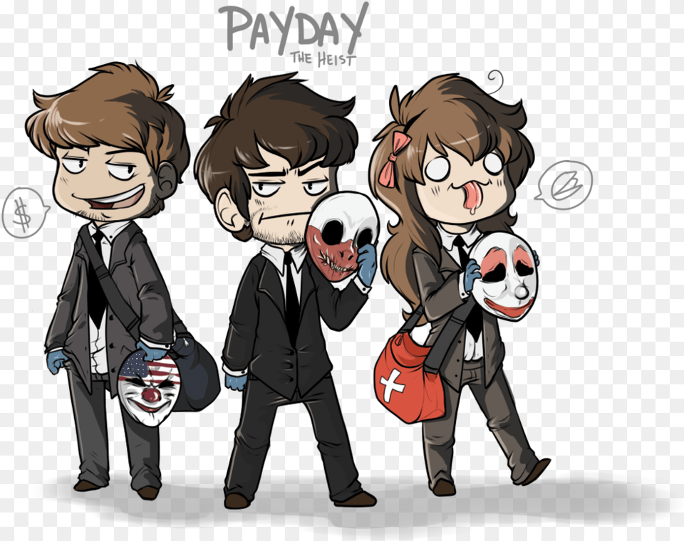 Payday 2 And Dark Souls Oh Good Let The Chaos Zewihander Payday 2 Cartoon, Book, Publication, Comics, Adult Free Png