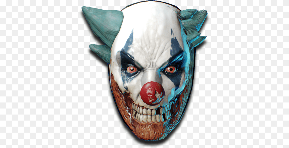 Payday 2 Community Clown Mask, Performer, Person, Animal, Fish Png Image