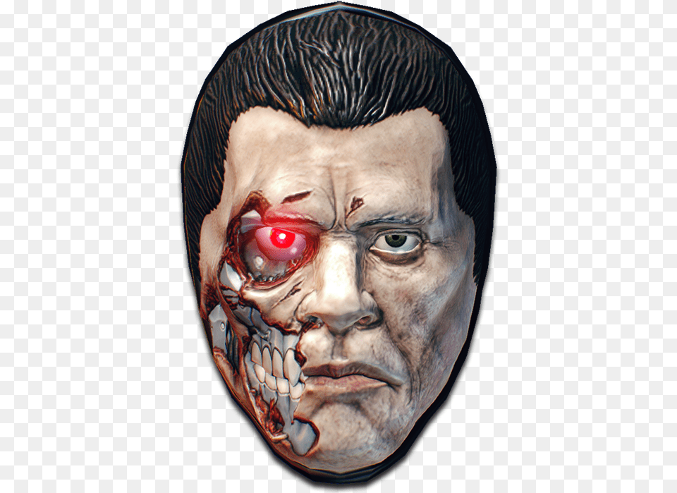 Payday 2 Robo Arnold Mask, Face, Head, Person, Photography Free Png