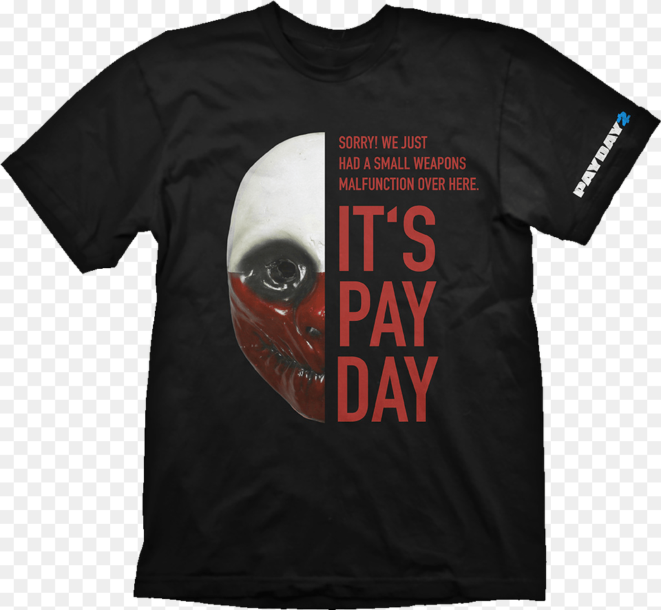 Payday 2 T Shirt Wolf Mask Payday 2 T Shirt, Clothing, T-shirt, Adult, Male Free Png Download