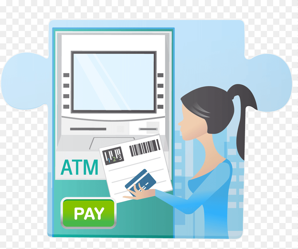 Payment Channel Payment Channel Atm Payment, Machine, Adult, Female, Person Free Transparent Png