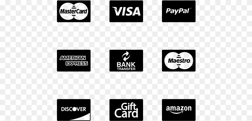 Payment Icons Credit Card Icons Black And White, Gray Png